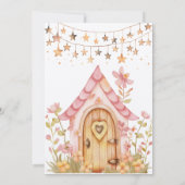 魔法の森の妖精の1歳誕生日招待状 招待状 (裏面)