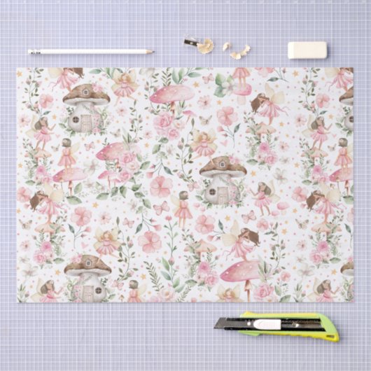 魔法の森の妖精をテーマにしたガーデンティーパーティー 薄葉紙 (クラフト)