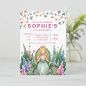 魔法の森の妖精プリンセスの誕生日 招待状 (スタンド正面)