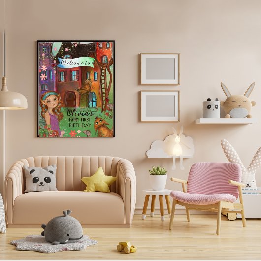 魔法の森の妖精1stバースデーウェルカムポスター ポスター