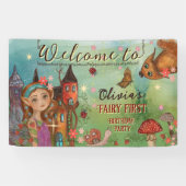 魔法の森の妖精　ファーストバースデーウォールバナー 横断幕 (横)