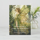 魔法の森の妖精 1歳の誕生日 招待状 (スタンド正面)