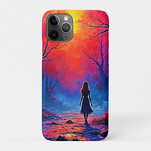 魔法の森の少女の孤独デザイン Case-Mate iPhoneケース (裏)