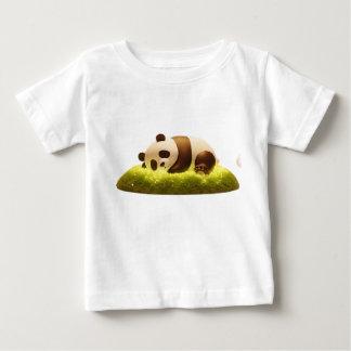 魔法の森の居心地の良い3Dパンダ ベビーTシャツ