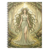 魔法の森の幻想的な女性 ノートブック (正面)