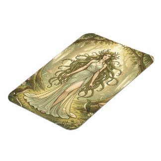 魔法の森の幻想的な女性 マグネット