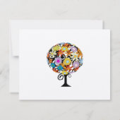 魔法の森の愛のサークル結婚式招待状 出欠カード (裏面)