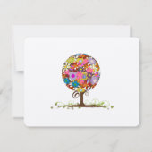 魔法の森の愛のサークル結婚式招待状 出欠カード (裏面)