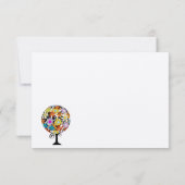 魔法の森の愛のサークル結婚式招待状 招待状 (裏面)