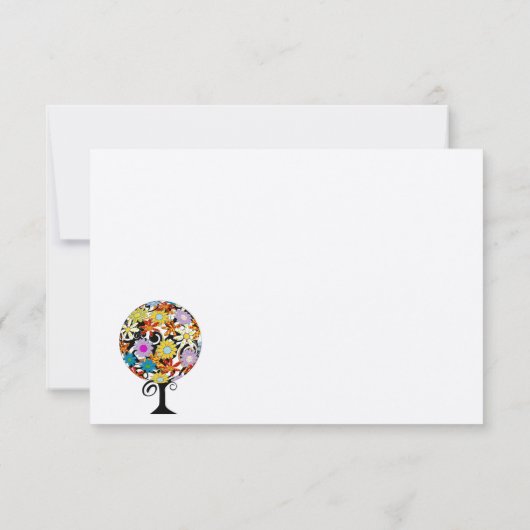 魔法の森の愛のサークル結婚式招待状 招待状 (裏面)