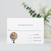 魔法の森の愛のサークル結婚式招待状 招待状 (スタンド正面)