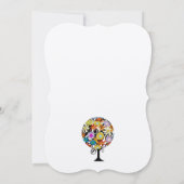 魔法の森の愛のサークル結婚式招待状 招待状 (裏面)