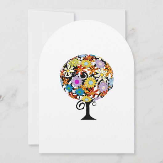 魔法の森の愛のサークル結婚式招待状 招待状 (裏面)