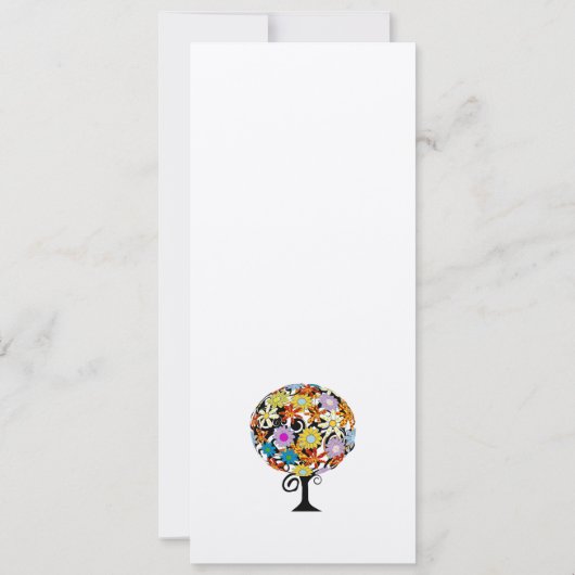 魔法の森の愛のサークル結婚式招待状 招待状 (裏面)