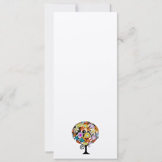 魔法の森の愛のサークル結婚式招待状 招待状 (裏面)