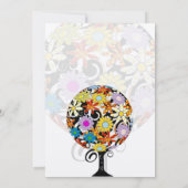 魔法の森の愛のサークル結婚式招待状 招待状 (裏面)