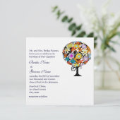 魔法の森の愛のサークル結婚式招待状 招待状 (スタンド正面)