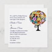 魔法の森の愛のサークル結婚式招待状 招待状 (正面/裏面)