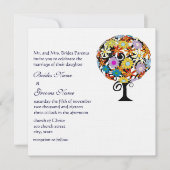 魔法の森の愛のサークル結婚式招待状 招待状 (正面)