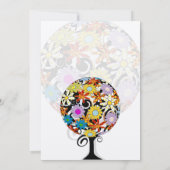 魔法の森の愛のサークル結婚式招待状 招待状 (裏面)