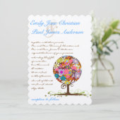 魔法の森の愛のサークル結婚式招待状 招待状 (スタンド正面)