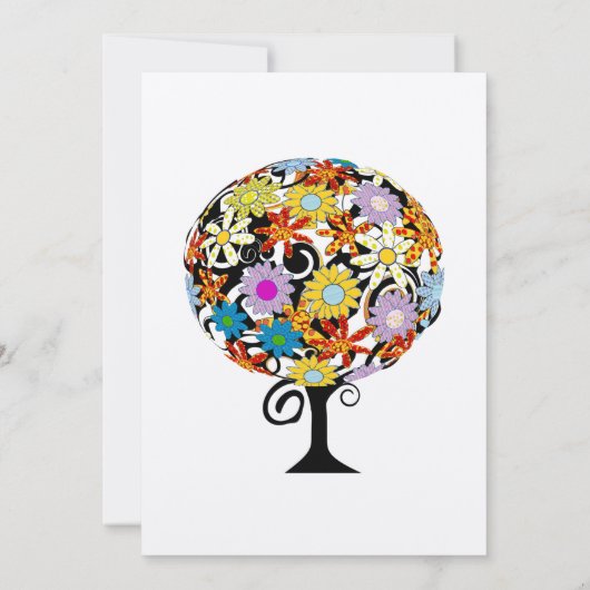 魔法の森の愛のサークル結婚式招待状 招待状 (裏面)