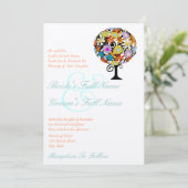 魔法の森の愛のサークル結婚式招待状 招待状 (スタンド正面)