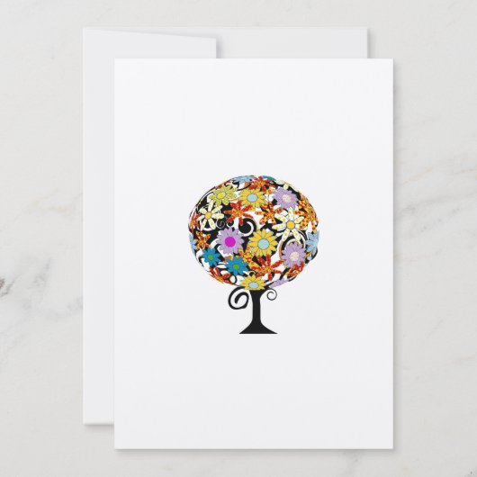 魔法の森の愛のサークル結婚式招待状 招待状 (裏面)