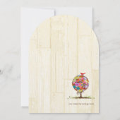 魔法の森の愛のサークル結婚式招待状 招待状 (裏面)