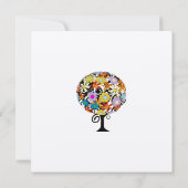 魔法の森の愛のサークル結婚式招待状 招待状 (裏面)