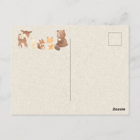 魔法の森の感謝 ポストカード (裏面)