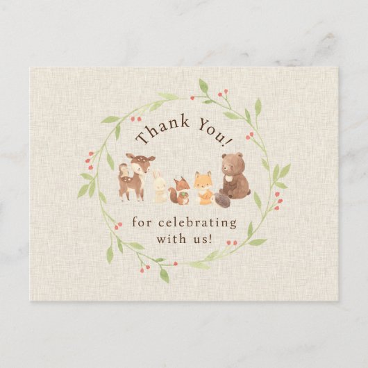 魔法の森の感謝 ポストカード (正面)