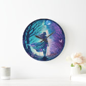 魔法の森の時計の妖精 ラージ壁時計 (ホーム)