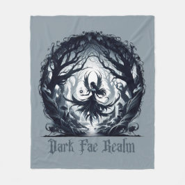 魔法の森の暗い妖精 フリースブランケット