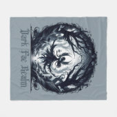 魔法の森の暗い妖精 フリースブランケット (正面(横))