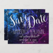 魔法の森の木フェアリーのライトは日付を保存 ポストカード (正面/裏面)