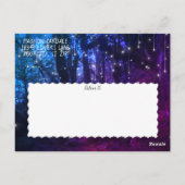 魔法の森の木フェアリーのライトは日付を保存 ポストカード (裏面)