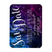 魔法の森の木フェアリーのライトは日付を保存 マグネット (縦)