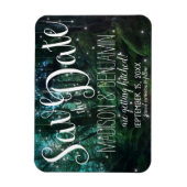 魔法の森の木フェアリーのライトは日付を保存 マグネット (縦)