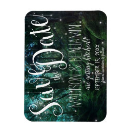 魔法の森の木フェアリーのライトは日付を保存 マグネット