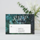 魔法の森の木 フェアリー ライトの招待返信 招待状 (スタンド正面)