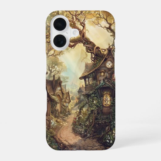 魔法の森の村 iPhone 16ケース (裏面)