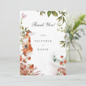 魔法の森の狐 オオカミ 鹿の結婚式のお礼 招待状 (スタンド正面)