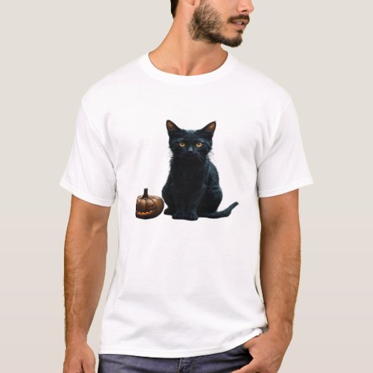 魔法の森の神秘的な猫 オーバーサイズTシャツ Tシャツ (正面)