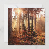 魔法の森の秋　結婚式後または結婚式の招待状 招待状 (裏面)