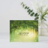 魔法の森の素朴なRSVP結婚式のポストカード インビテーションポストカード (スタンド正面)