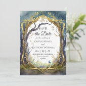 魔法の森の結婚式 Save The Date カード (スタンド正面)