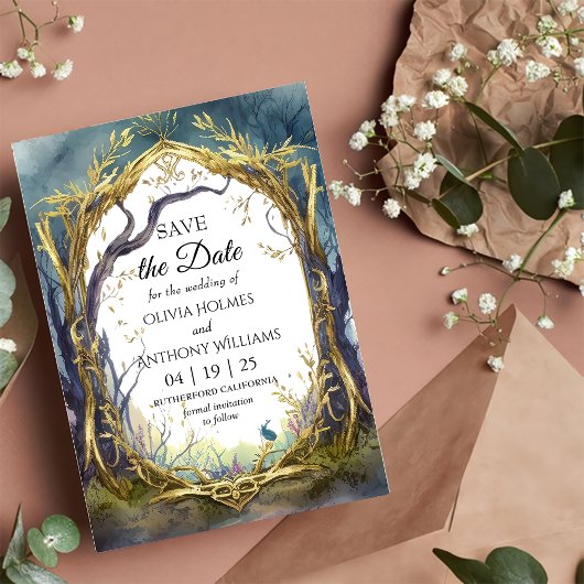 魔法の森の結婚式 Save The Date カード