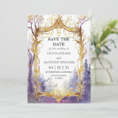 魔法の森の結婚式 Save The Date カード (スタンド正面)