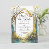 魔法の森の結婚式　Save The Date カード (スタンド正面)